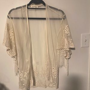 White Shear/Lace cardigan